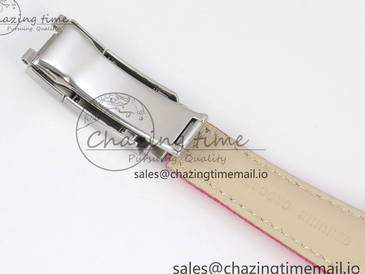 MPF Pink Daytona Bezel Dial Leather on Diamonds Modded 40mm SA4801 Custom Strap Pink 0513